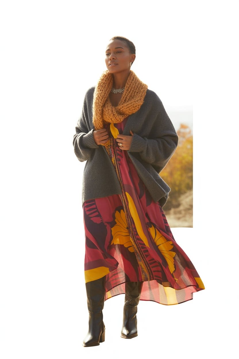 Bold Printed Maxi Dress