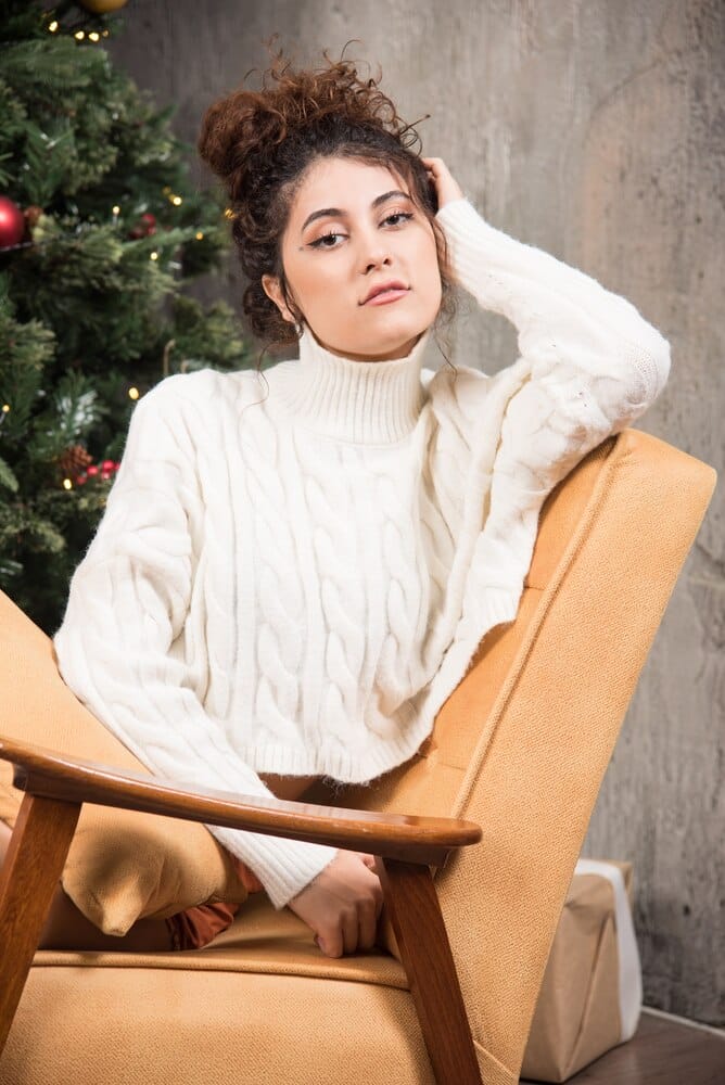 Cashmere Blend Sweater with Trousers