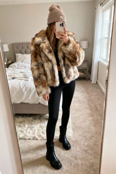 Chic Faux Fur Ensemble