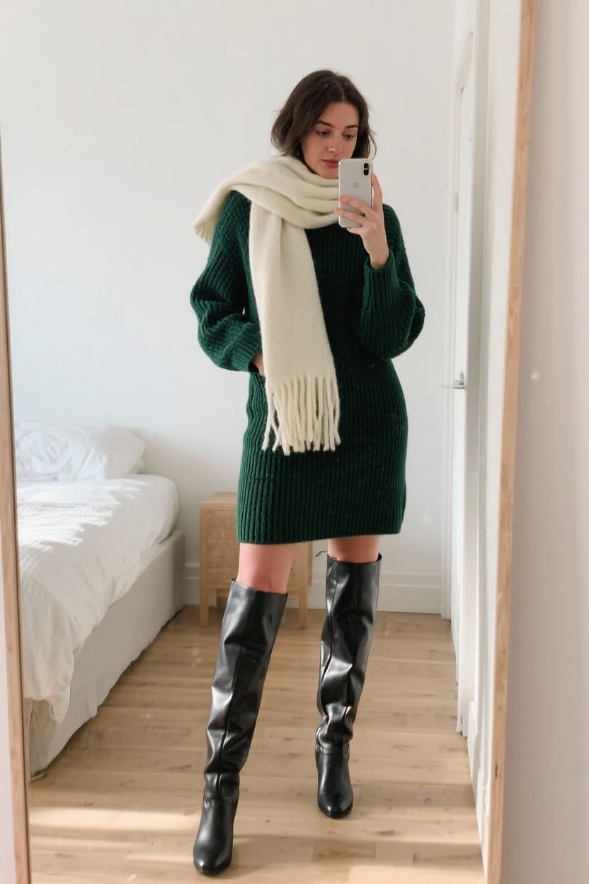 Chic Knit Dress Ensemble