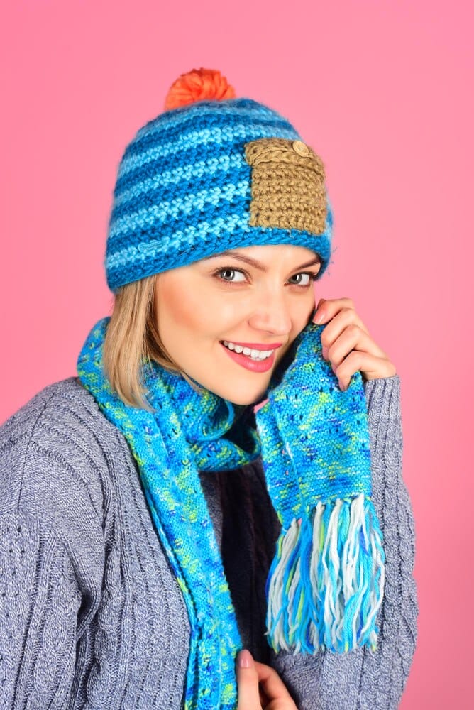 Colorful Beanie and Gloves