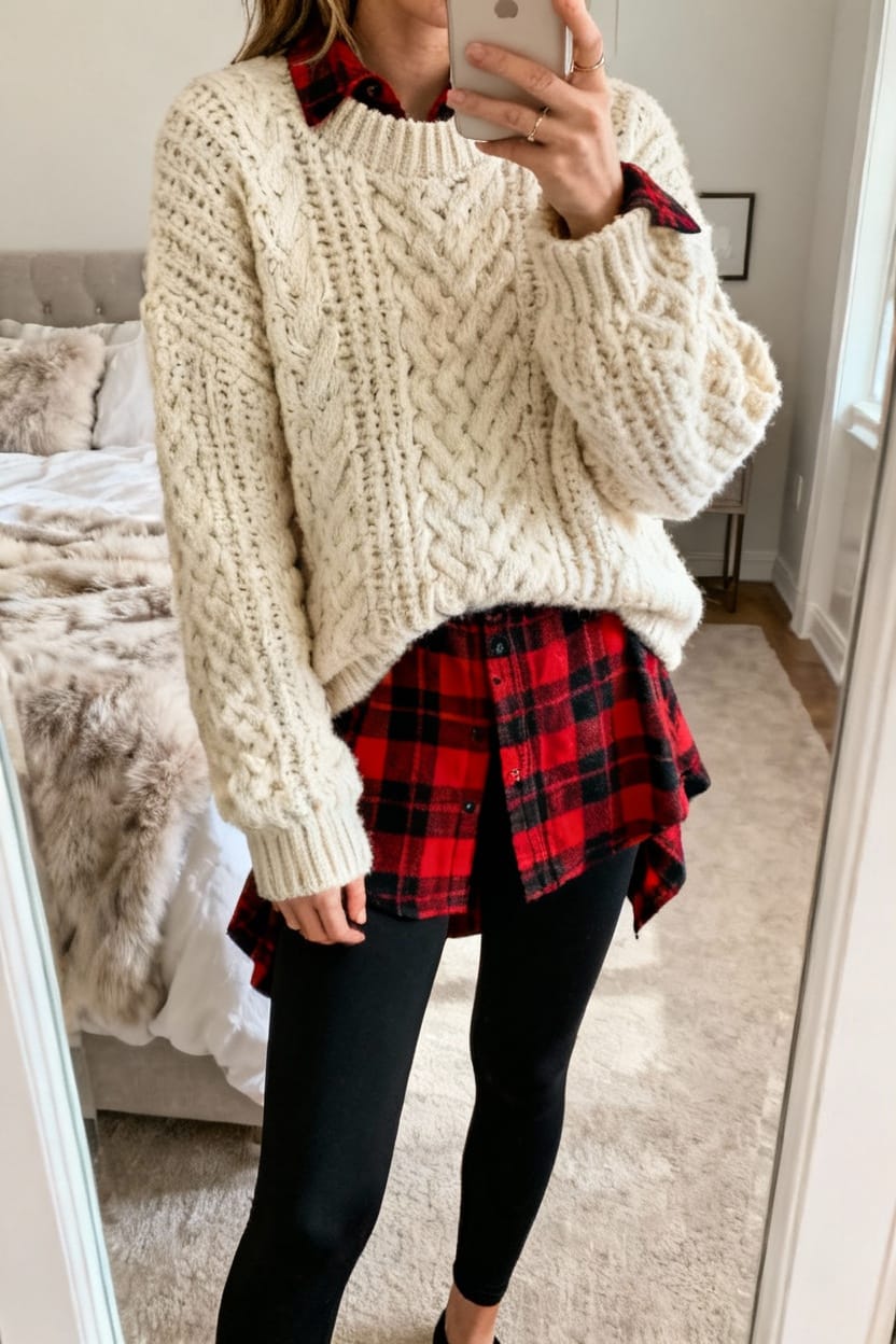 Cozy Knit with a Flannel Twist