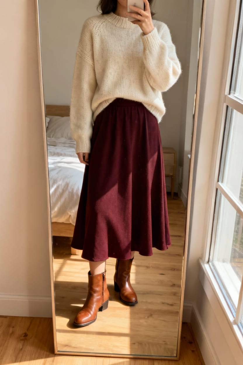 Cozy Knits and Midi Magic