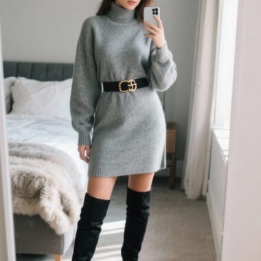 Cozy Turtleneck Dress