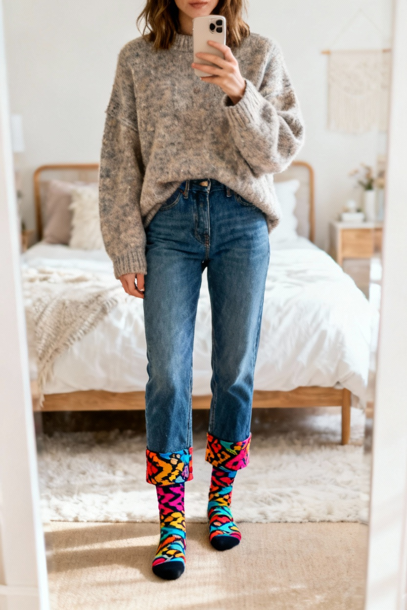 Fun Printed Leggings Underneath