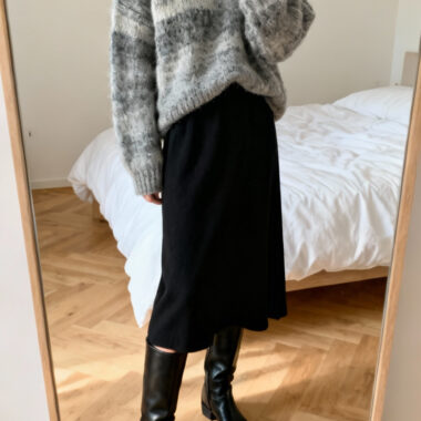 Layered Elegance with a Chunky Knit