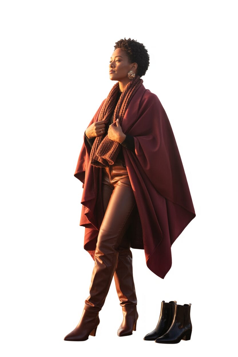 Stylish Layered Poncho