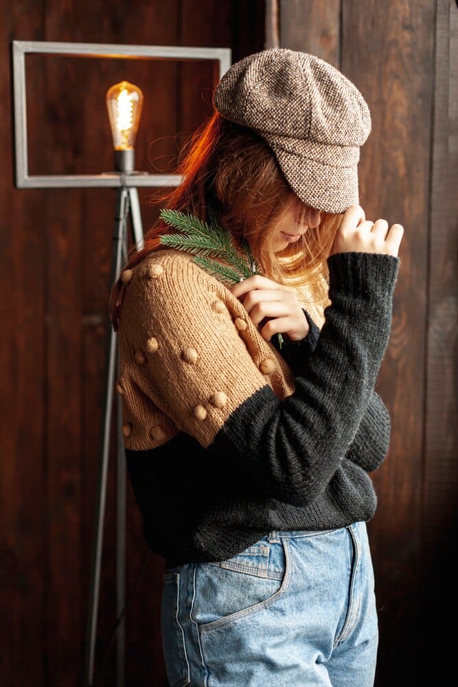 Utility Jacket with a Knit Beanie