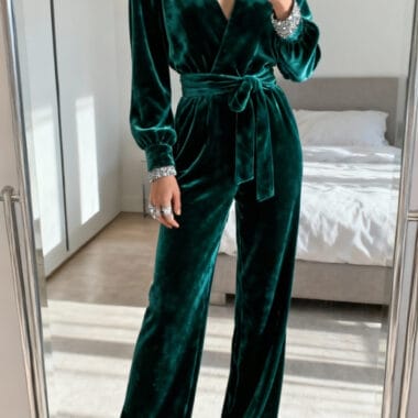 Velvet Jumpsuit Elegance
