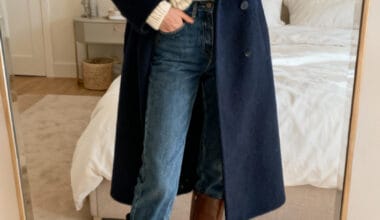 Classic Wool Coat with Casual Denim