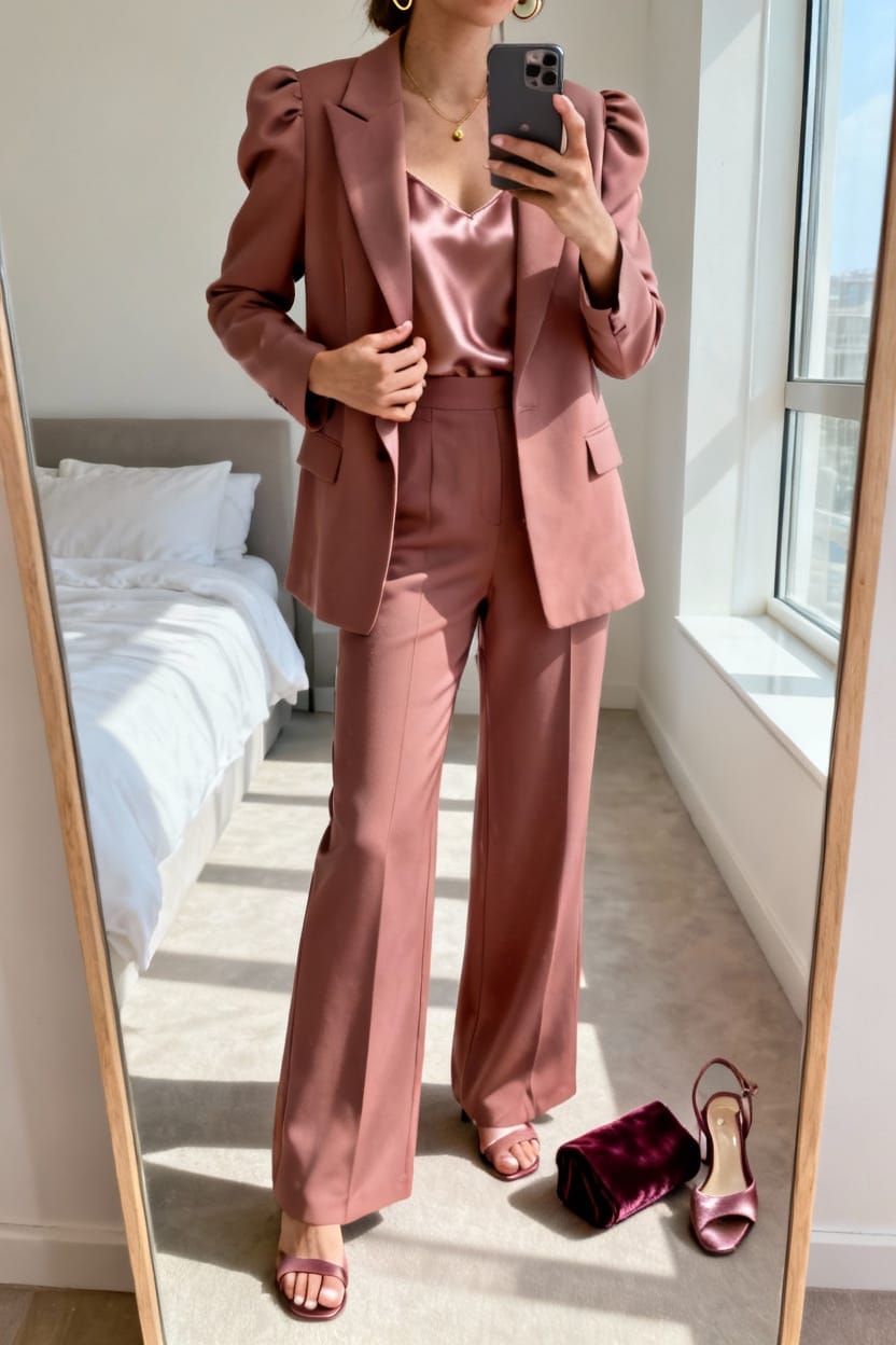 Monochrome Matching Set in Romantic Hues