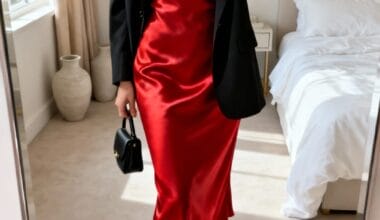 The Classic Red Slip Dress
