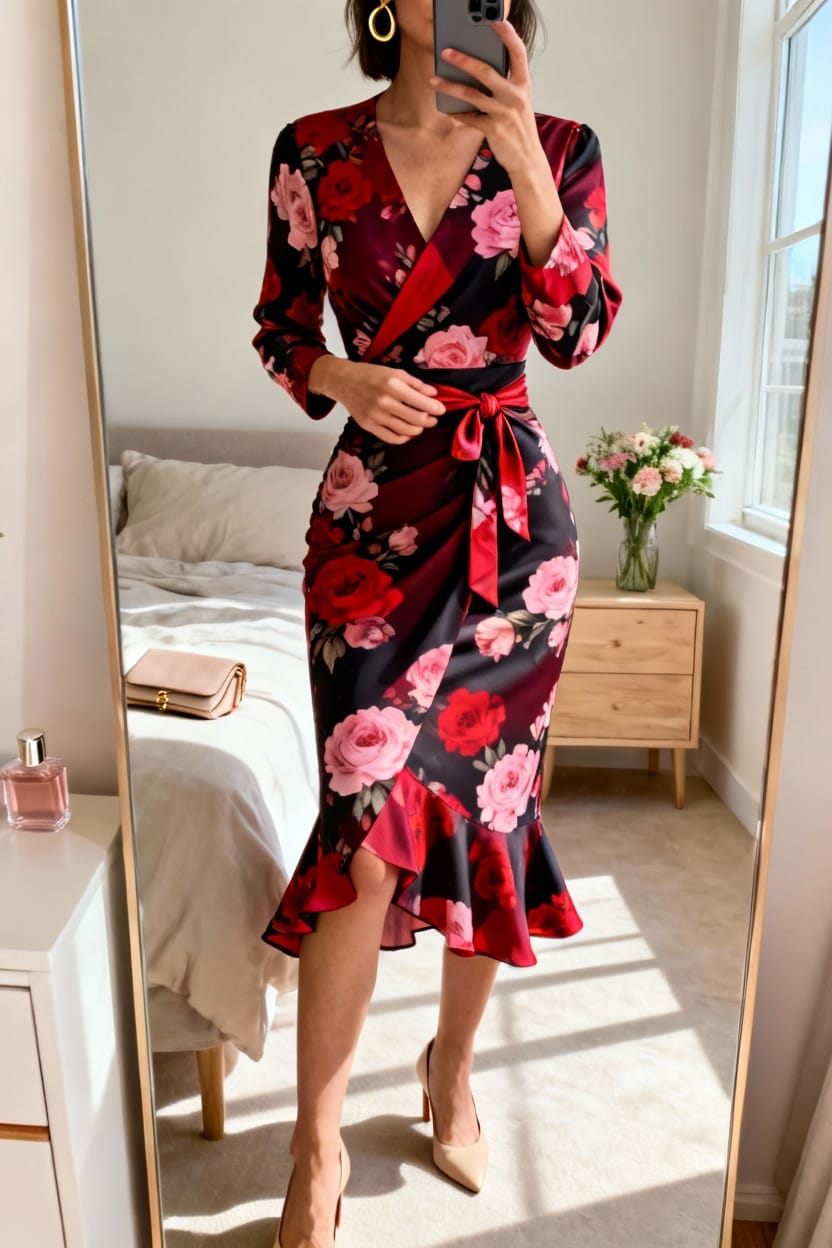 Wrap Dress in a Bold Print