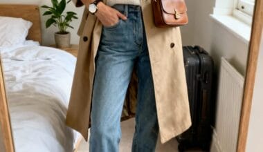 Classic Beige Trench With Straight-Leg Jeans