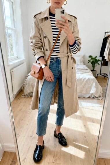 Light Trench With Breton Stripes