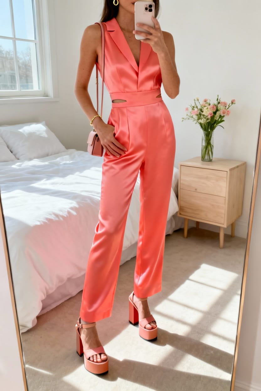 Statement Jumpsuit With Cutouts
