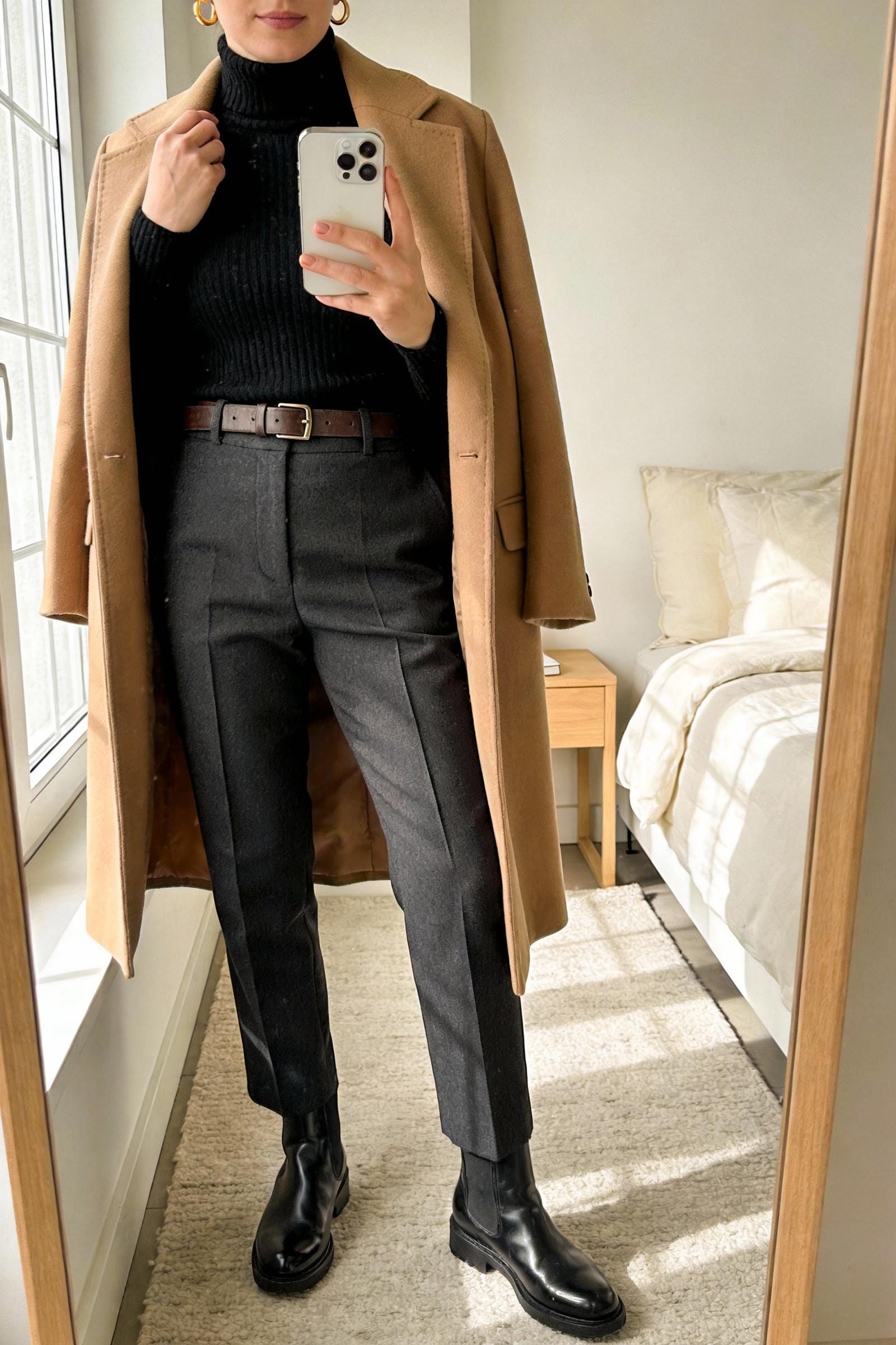 The Wool Trousers with Chelsea Boots