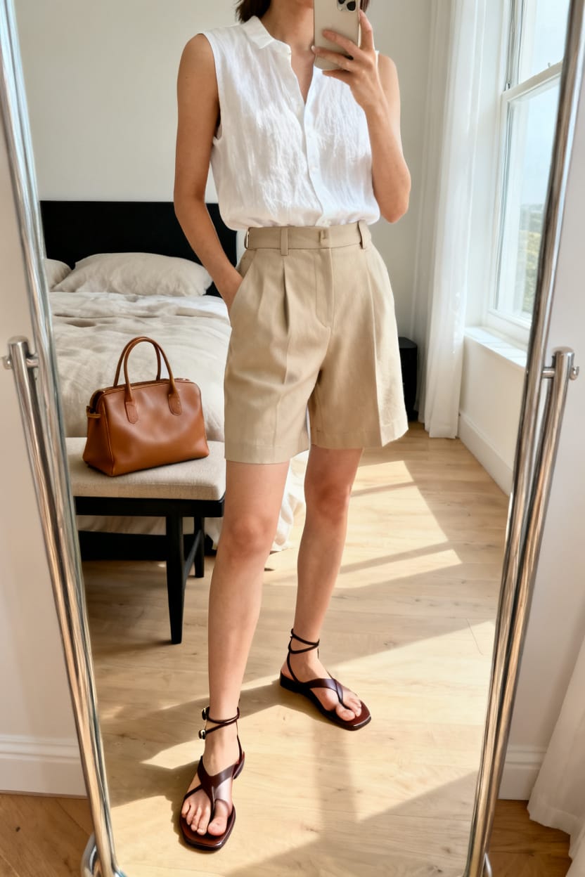 Barely-There Leather Sandals