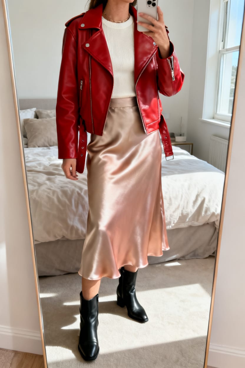 Satin Skirt Surprise