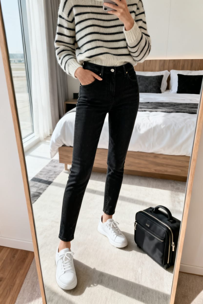 Black Jeans Beat Travel Stress