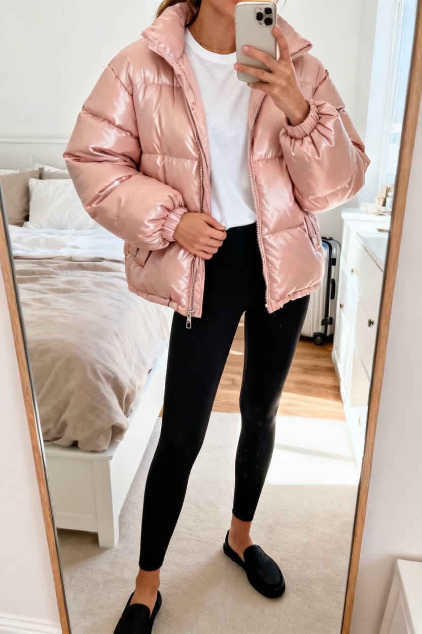 Ditch Basic With Pink Puffer