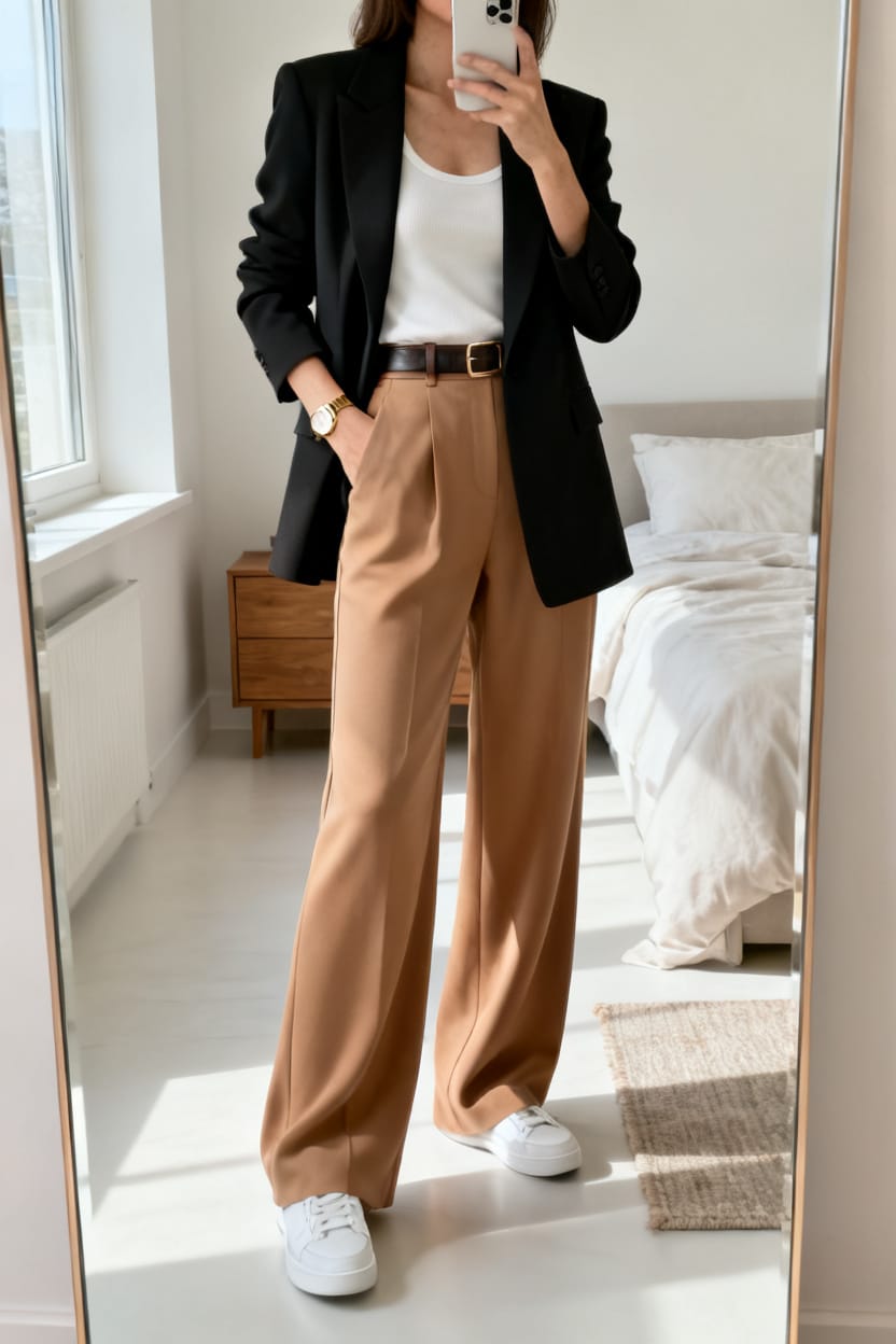 Wide Pants, Sharp Lines